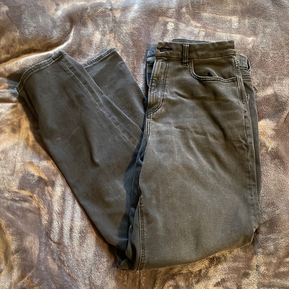 American eagle black mom jeans size 10 extra long